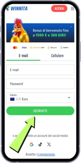 Modulo per la compilazione dei tuoi dati