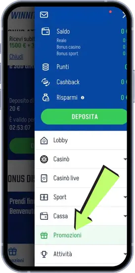 Menù del casinò