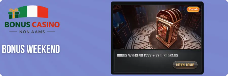 Bonus weekend Casinolab recensione - forziere dorato con bonus 777 euro più 77 giri gratis