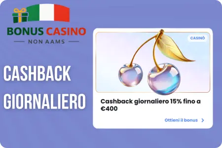 Cashback giornaliero Casinolab casino bonus - ciliegie cristallo con rimborso 15% fino a 400 euro