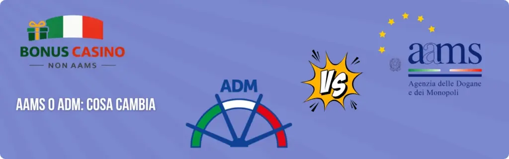Differenza tra AAMS e ADM nei bookmaker non AAMS
