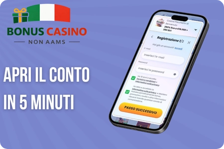 Registrazione e verifica conto bookmaker non AAMS